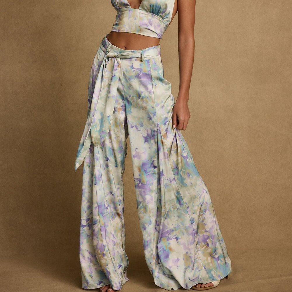 Brand New Unworn: 12th Tribe Picasso Blue Abstract Pants Size MM